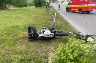 Motocyklista v Žiline neprežil zrážku s nákladným autom (foto)